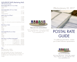 postal rate guide - United Fulfillment