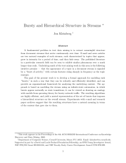 Bursty and Hierarchical Structure in Streams