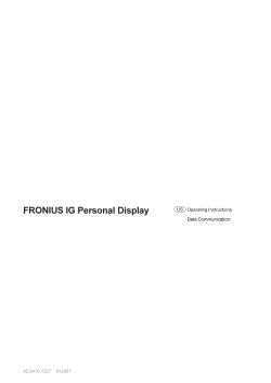 Personal Display FRONIUS IG