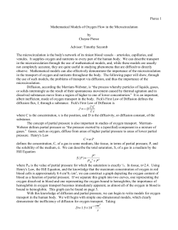 Mathematical models of oxygen flows in the microcirculation