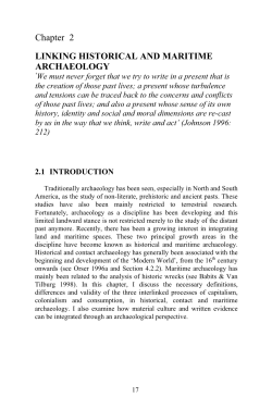 Chapter 2 LINKING HISTORICAL AND MARITIME ARCHAEOLOGY