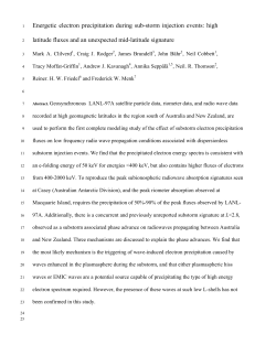 Energetic electron precipitation during sub