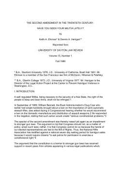 HAVE YOU SEEN YOUR MILITIA LATELY?