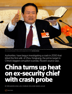 China turns up heat on ex-security chief with crash probe