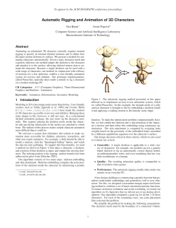 Automatic Rigging and Animation of 3D Characters
