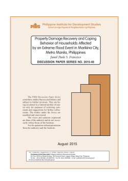 Property Damage Recovery and Coping Behavior of - SERP-P