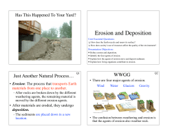 Erosion and Deposition CCP