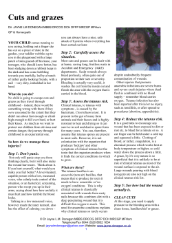 Cuts and grazes - Dr Jayne Donegan