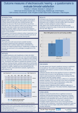 Outcome measures of electroacoustic hearing &ndash; a questionnaire to