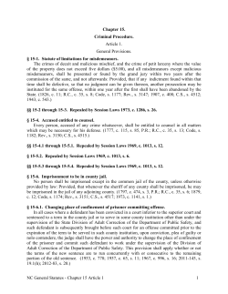 Article 1 - North Carolina General Assembly
