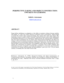PERSPECTIVE-TAKING AND OBJECT CONSTRUCTION: TWO