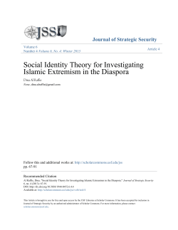 Social Identity Theory for Investigating Islamic Extremism