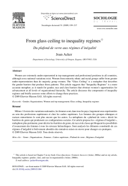From glass ceiling to inequality regimes