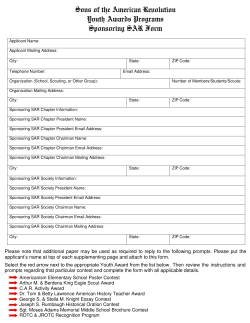 Sponsoring SAR Form
