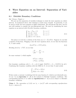6 Wave Equation on an Interval: Separation of Vari