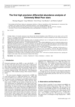 The first high precision differential abundance