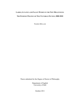 Thesis submitted for the Degree of Doctor of Philosophy