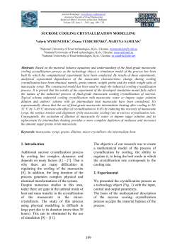 109 SUCROSE COOLING CRYSTALLIZATION MODELLING 1
