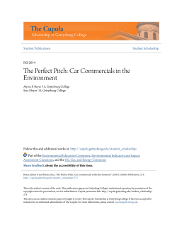 The Perfect Pitch: Car Commercials in the Environment