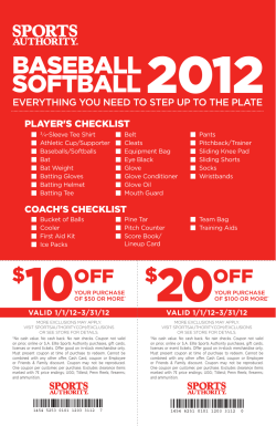 bASEbALL SofTbALL 2012