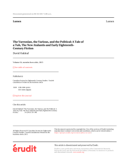 The Varronian, the Various, and the Political