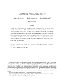 Competing with Asking Prices
