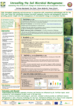 assessing the effects of change on biodiversity and ecosystem function