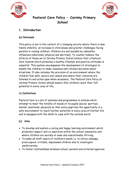 Pastoral Care Policy - Carniny Primary School