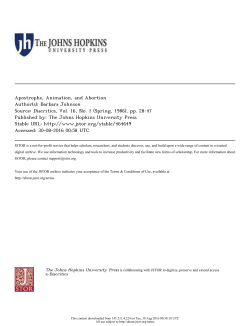 Apostrophe, Animation, and Abortion