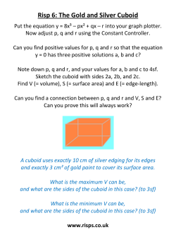 Risp 6: The Gold and Silver Cuboid