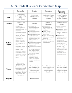 MCS Grade 8 Science Curriculum Map