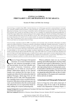 cueva la conga: first karst cave archaeology in nicaragua