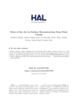 State of the Art in Surface Reconstruction from Point Clouds