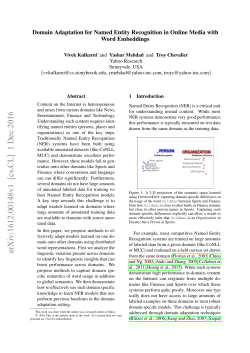 Domain Adaptation for Named Entity Recognition in Online Media
