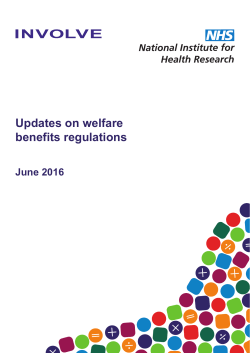 Updates on welfare benefits regulations