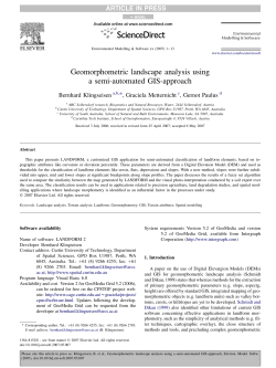 Geomorphometric landscape analysis using a