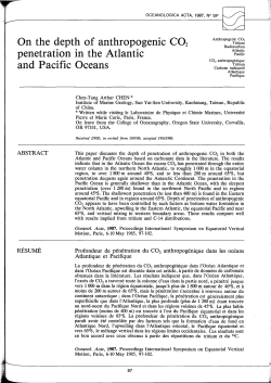 penetration in the Atlantic and Pacific oceans