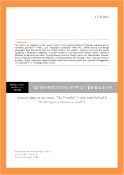 Implementation of Peace Journalism - UvA-DARE