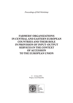 FIGs WS Proceedings - Food and Agriculture Organization of the
