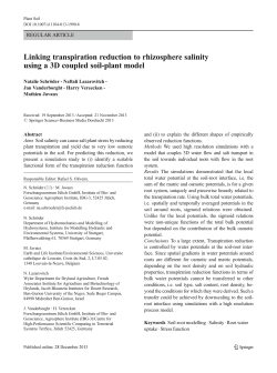 Linking transpiration reduction to rhizosphere salinity using a 3D