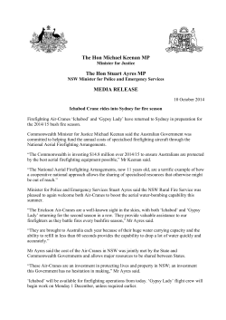 Ichabod Crane rides into Sydney for fire season