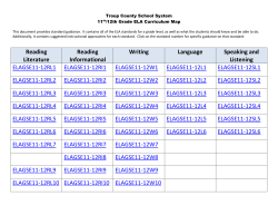 11th ELA Know and Do Standards Document