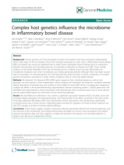Complex host genetics influence the microbiome in inflammatory