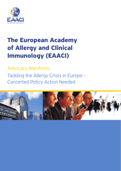 The European Academy of Allergy and Clinical Immunology (EAACI)
