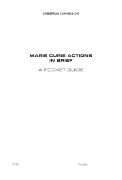 marie curie actions in brief a pocket guide