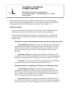 Accessible Information &ndash; Plumbing Guidelines