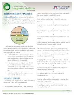 Balanced Meals for Diabetics