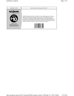 Page 1 of 1 postfuture::coupons 1/27/2011 http://petsmart