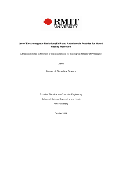 Use of Electromagnetic Radiation (EMR) and Antimicrobial Peptides