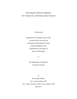 The Twilight Zone and Postwar Social Criticism